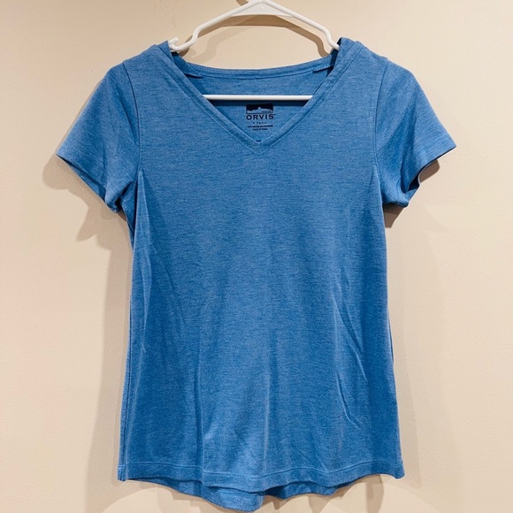 🔥Orvis Women's Blue V-Neck Top🔥 - Picture 1 of 5